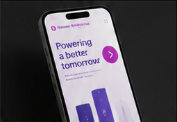 The Powershop site shown on a phone.